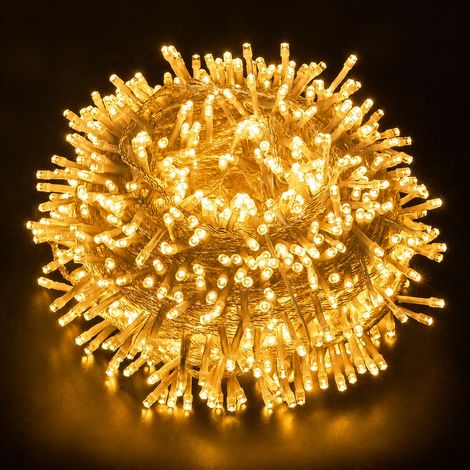 Guirlande lumineuse LED blanc chaud 10 m 100 LED étanche pour extérieur et Noël blanc chaud 10 m100 200 g – Livraison gratuite