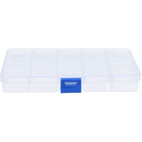 Boîte de rangement en matière plastique, rangement de bijoux pour perles, boucles d'oreilles, colliers, hameçons, petites pièces électroniques (1/5)