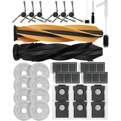 Set di 29 accessori per robot aspirapolvere Dreame X50 Master/X50 Ultra/X50 Ultra Complete/L50 Ultra/L50 Pro Ultra/Dreame L40s Pro Ultra/Mova V50 Ultra Complete, 4 filtri HEPA a carbone attivo (1/5)