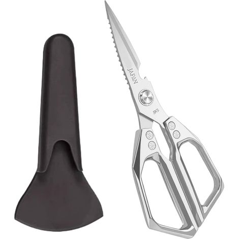Ciseaux de Cuisine pour Aliments - Ciseaux de Cuisine en Acier Inoxydable Robustes - Outil de Coupe Robust Gadget Portable pour Chefs Cuisiniers Restaurant Jardin Tissu (1/5)