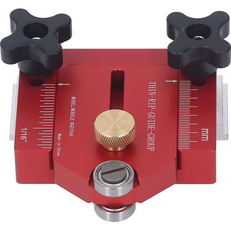 Gabarit de coupe mince pour scie circulaire sur table, rail de guidage en alliage d'aluminium, gabarit de travail du bois pour rail en T (1/5)