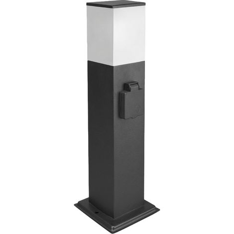 LAMPIONE DA GIARDINO H60 CM CON PRESA SCHUKO “SQUARED” PAPILLON (1/5)