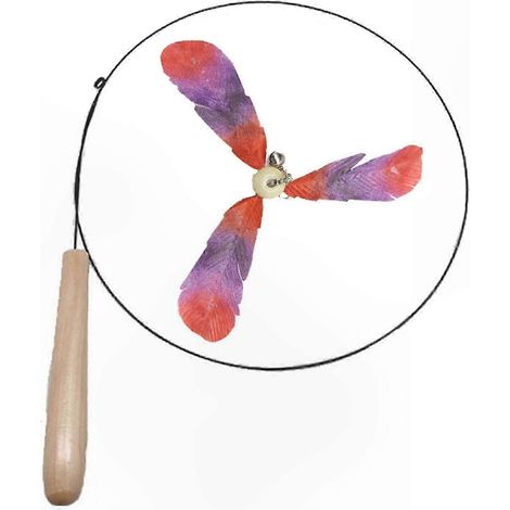 Federangel-Spielzeug für Kätzchen, interaktives Anti-Langeweile-Spielzeug, Jagdzubehör für kleine Katzen, lustiges Geschenk, Vogelpeitsche, Stimulationsspiel, 1 Stück. (1/5)