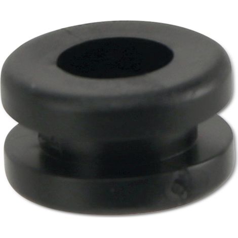 KSS Passe-câble PVC souple, noir, épaisseur de plaque 3, Ø trou 7,8, ouvert, 1 pièce (1/2)