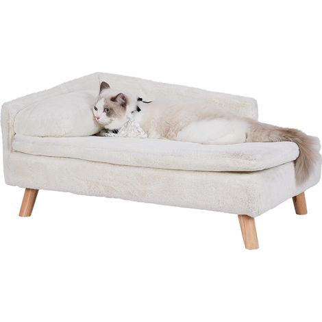 BingoPaw Sofá para perros Cama elevada para perros Diseño escandinavo Sillón grande para gatos con cojín suave - 80x50x39cm (1/5)