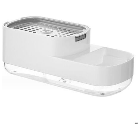 Ensemble de distributeur de savon à vaisselle 2 en 1 avec éponge, distributeur de savon pour ustensiles de cuisine, éponge à (1/5)