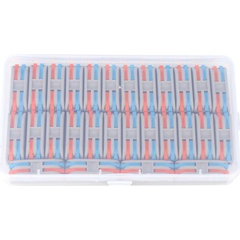 28 connecteurs de fils colorés PCT-2-2 de calibre 11–28 AWG, bornes à connexion rapide pour matériel d'installation électrique industrielle (1/4)
