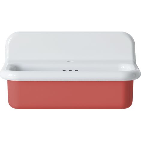 Lavabo retro de cerámica de 70 cm - True Colors Lite - Tamaño mediano - Rosa Antiguo (1/2)