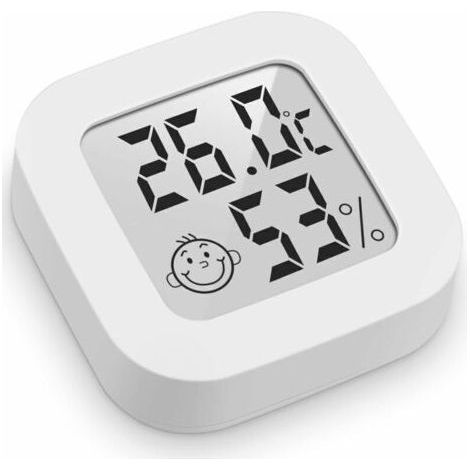Mini High Precision Digital Indoor Thermometer Hygrometer, Temperature Monitor and Humidity Meter, Thermo Hygrometer Comfort Level Indicator(1 piece white) (1/4)