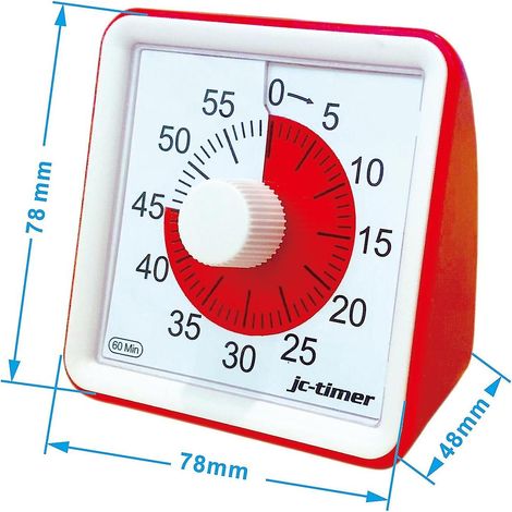 Minuteur Analogique Visuel, Compte Rebours Silencieux, Outil De Gestion Du Temps Pour Enfants Et Ad (1/2)
