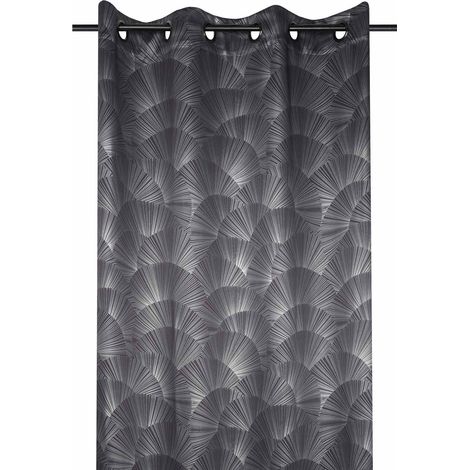 Rideau occultant esprit art déco Ardoise 135x260 cm (1/3)