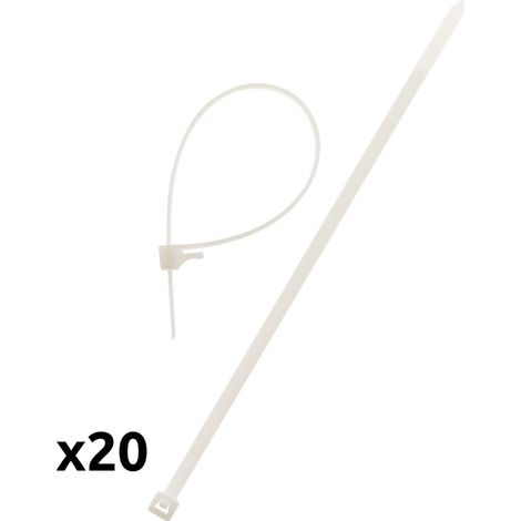 Kabelbinder Wiederverschließbar 3,6x140mm (20 Stück) - Durchsichtig - Zenitech