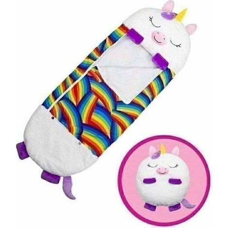 Sac de Couchage Enfant Happy Peluche Hiver Nappers Garcon Fille Licorne Oreiller de Sieste 2 en 1 Literie Bébé Oreiller, Super Doux et Chaud Toute Saison,Toddler Hiver Dessin Animé Animaux(L)-Chrom (1/5)