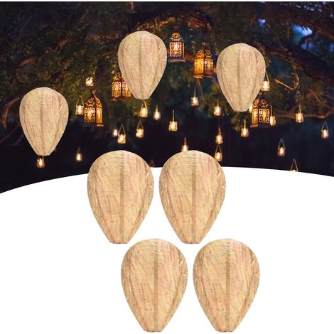 Lot de 4 abat-jour en papier à suspendre, décorés de boules, pour la Fête de la Mi-Automne, mariage, anniversaire ou vacances. (1/5)