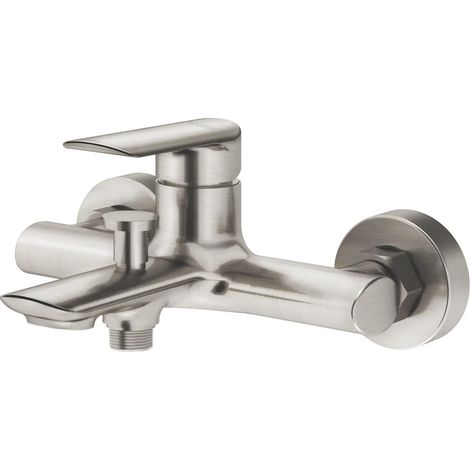 Wannenarmatur – solo, gebürsteter Nickel