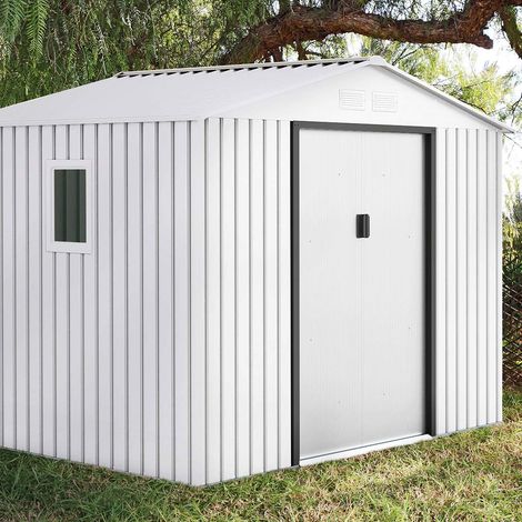 CASETA METALICA MALLORCA BLANCA HIGH DOOR 2.78X2.11X1.94 M NORTENE (1/7)