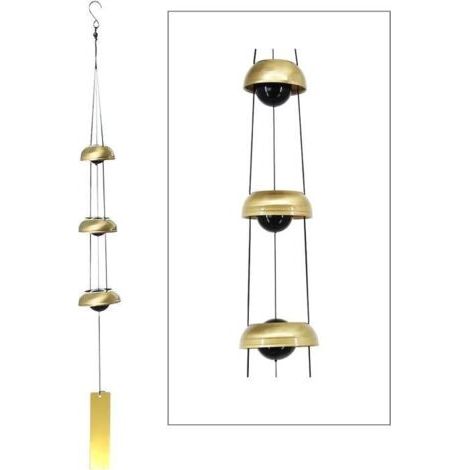 Feng-Shui-Windspiel – 3 Kupferglocken – Retro-Stil – Gartendekoration – Glücksbringer (1/5)