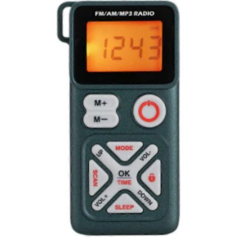 Mini Pocket Radio Portable FM AM MP3 Radios Recevier Sleep Timer 3.5mm Casque Jack Carte TF Lecteur de Musique (1/5)