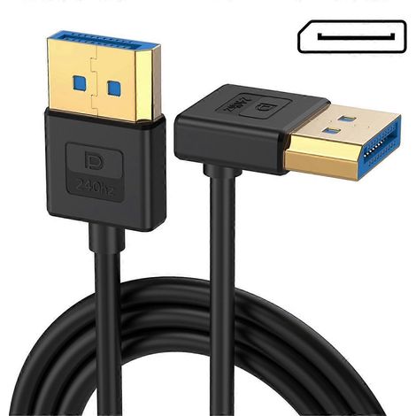 Câble audio/vidéo 8K60Hz 4K144Hz pour moniteur PC portable, courbé vers le haut-- (1/5)