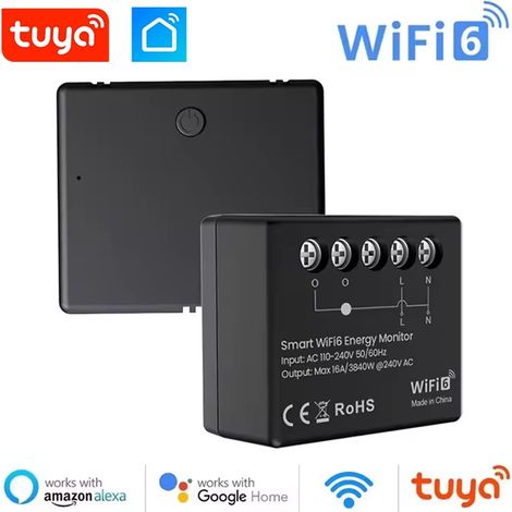 Tuya Modulo Misuratore Energia Smart Wi-Fi 6 da Incasso con Monitoraggio Cosumi (1/5)