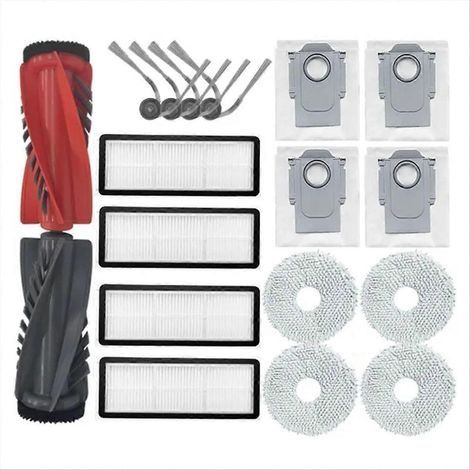 Accessoires et pièces de rechange pour Roborock Qrevo Curv : filtre HEPA, chiffon de nettoyage, sac à poussière, brosse principale (1/5)