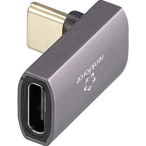 Renkforce USB4®, USB-C® Adapter [1x USB-C® Stecker - 1x USB-C® Buchse] RF-3778586  8K UHD, 90° nach (1/4)