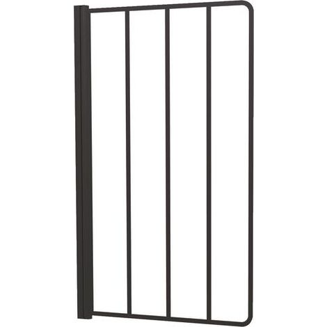 ONDEE ZEN - Pare-baignoire VERIA - Paroi 80x140x0,5cm - Verre trempé - Finitions noir mat (1/3)