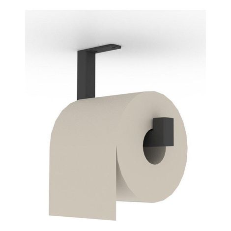 Looox Roll Wood Porte-rouleau de toilette noir mat
