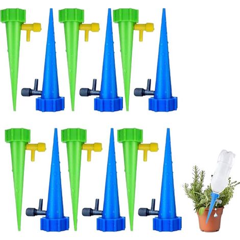 Automatische Gießkanne mit integriertem Bewässerungssystem – Pflanzenbewässerungsdüse – Regulierter Durchfluss für die Bewässerung in Innenräumen – 12-teiliges Set (1/5)