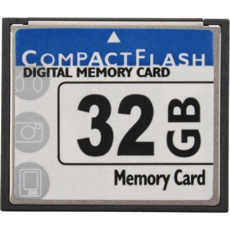 Carte mémoire Compact Flash professionnelle 32 Go (blanche et bleue) -- (1/5)