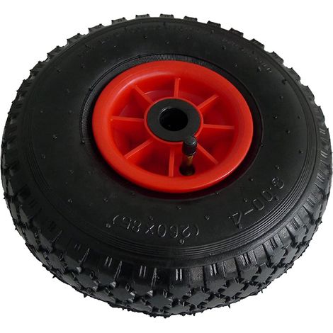 Ruota Per Carrello Pneumatica Mm.260 Con Cuscinetto Cerchio Plastica - ø mm.260x85 foro mm.20 (1/3)