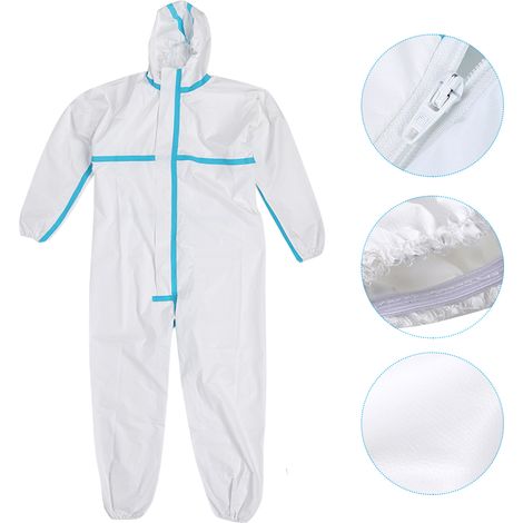 Combinaison de protection extérieure à capuche, vêtement de sécurité jetable pour laboratoire et atelier, taille 3XL (1/5)
