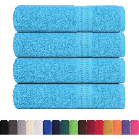 Serviettes de douche 4 pcs,Serviettes de bain turquoise 70x140cm 360g/m² 100% coton CFW378822 (1/5)