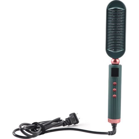 Peigne électrique professionnel ionique lisseur et coiffeur pour salon maison, brosse à cheveux 220V prise CN. (1/5)