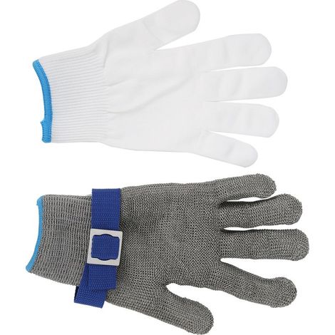 Gants de Sécurité Anti-Coupures Niveau 5 en Acier Inoxydable Taille M (1/5)