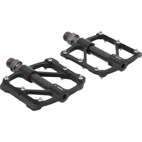 GUB 1 Paar Mountainbike-Pedale Rennradpedale 3-Kugellager-Pedale mit rutschfesten Nägeln (Schwarz) (1/5)