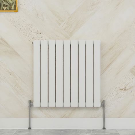 SKY Bathroom 600x612mm Single White Horizontal Flat Panel Radiator Designer Central Heating Radiator