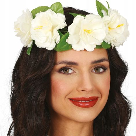 Fascia per capelli, ghirlanda di fiori bianchi, hippie, festa di addio al nubilato primaverile, ballo di carnevale (1/2)