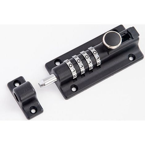 Bardusch-Loquet de Verrouillage à Combinaison,Verrou de Porte à Code,Imperméable Verrou à Combinaison à 4 Chiffres avec vis pour abris de jardin, renforcement de la maison, ateliers (1/5)