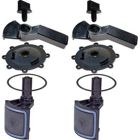 Kit complet de rénovation de vanne de piscine ATIE 2/3 voies, compatible avec les vannes Jandy 2/3 voies 4715, 4716 et 4717 (2 paquet)-Muntra (1/5)