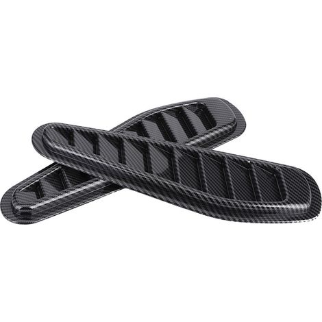 [Ventilación universal para capó de coche] + [Accesorios] + [ABS] + [Estilo fibra de carbono, 2 piezas, 331x110 mm] (1/5)