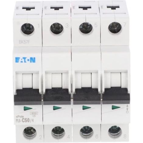 Disjoncteur 4P C 50A 6kA AC PL6-C50/4 166530