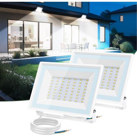 ORION91 Pack x 2 unidades Foco Proyector blanco LED 50W 4000lm IP65 4000K Blanco Neutro