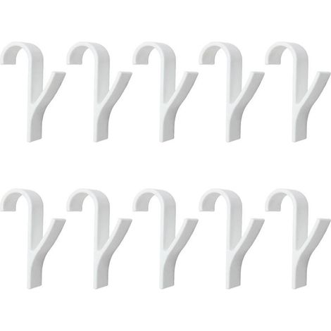 10 pièces Crochet Radiateur, Crochet pour Radiateurs plastique Blanc,Crochet radiateur sèche serviette, Accroche Serviette Salle de Bain, Crochet pour Salle de Bain, Cuisine(Blanc) (1/5)