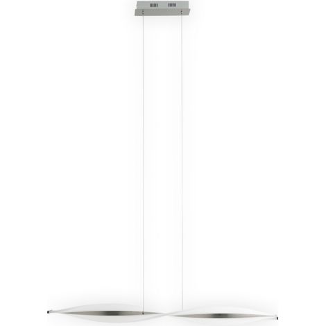 Naeve NINA Plafonnier suspendu à LED à intensité variable, acier vierge, 2954 K (1/5)