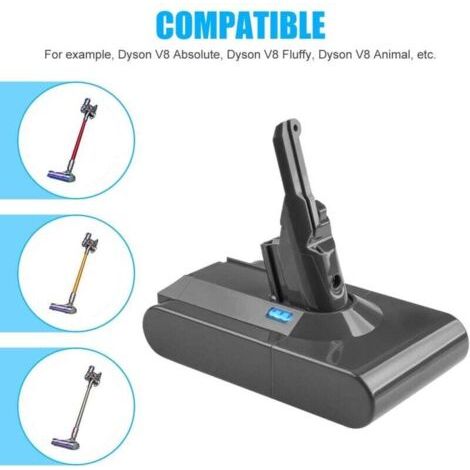 Batterie rechargeable pour aspirateurs Dyson série V8, 4800 mAh, V8 Fluffy Li-Ion SV10 (1/3)