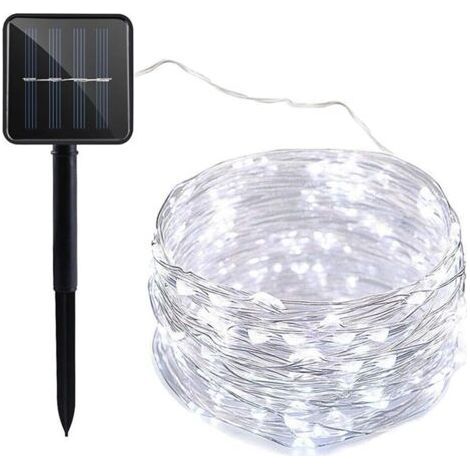 Guirlande Solaire Exterieur, 22m 200 LED Guirlande Lumineuse Exterieure Solaire Étanche 8 Modes, Solaire Guirlande Guinguette Exterieur pour Jardin Terrasse Maison Fête Noël (1/4)