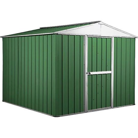 Casetta Box da Giardino in Lamiera di Acciaio Porta Utensili 276x260x212 cm Enaudi Verde (1/5)