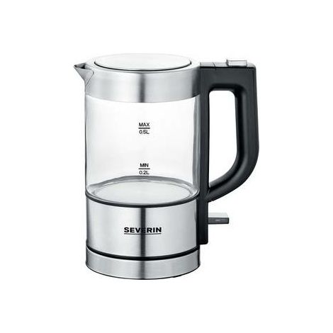 [GEBRAUCHT] B-Ware Severin 3472 Glas Wasserkocher Schnurlos Edelstahl (Gebürstet) Teekocher 0,5l