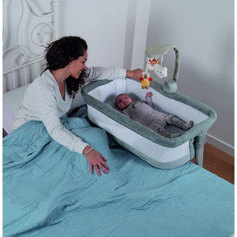 Foppapedretti Inanna Culla Co-Sleeping Regolabile in Altezza 10 Posizioni, 0-6 Mesi Fino a 9 Kg, Perla